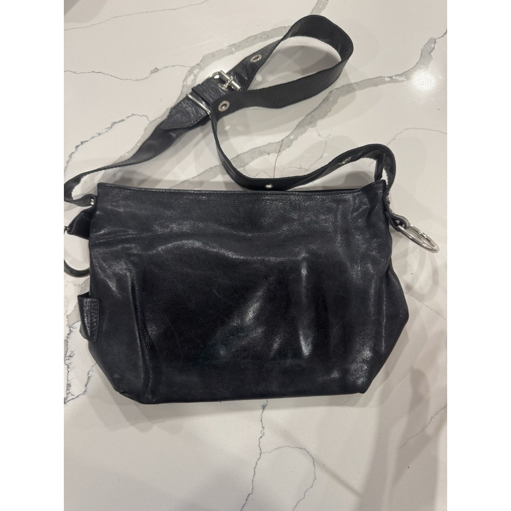 Rock/Boho/CD Firenze /Made In Italy genuine Leather silver grommets Handbag